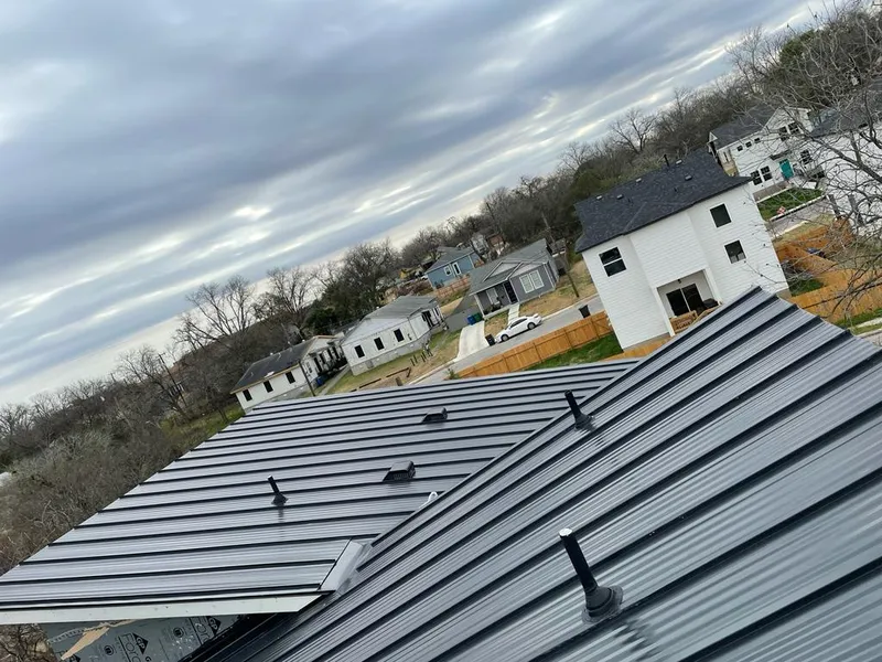 Standing seam metal roof panels with vents for Skylight Repair in Galena Park